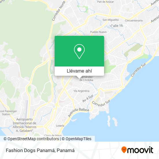 Mapa de Fashion Dogs Panamá