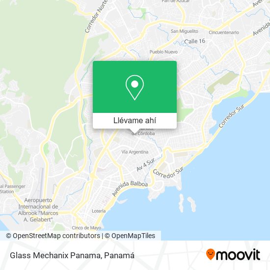 Mapa de Glass Mechanix Panama