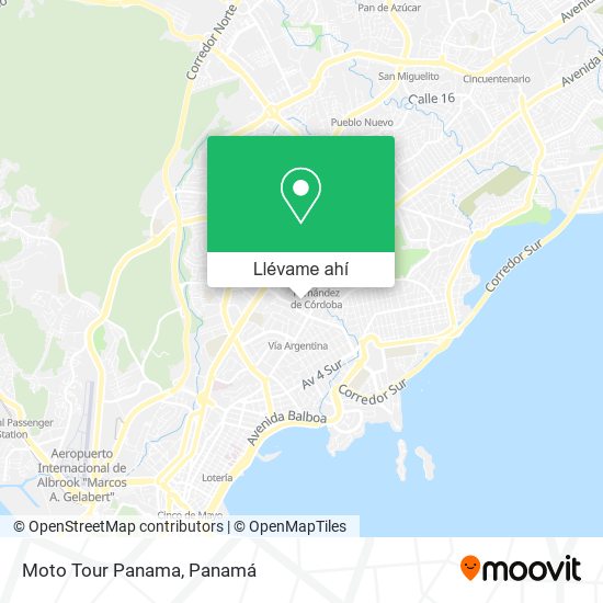 Mapa de Moto Tour Panama