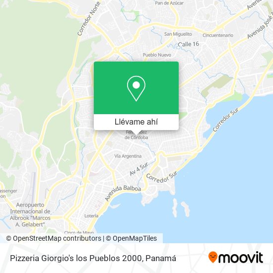 Mapa de Pizzeria Giorgio's los Pueblos 2000