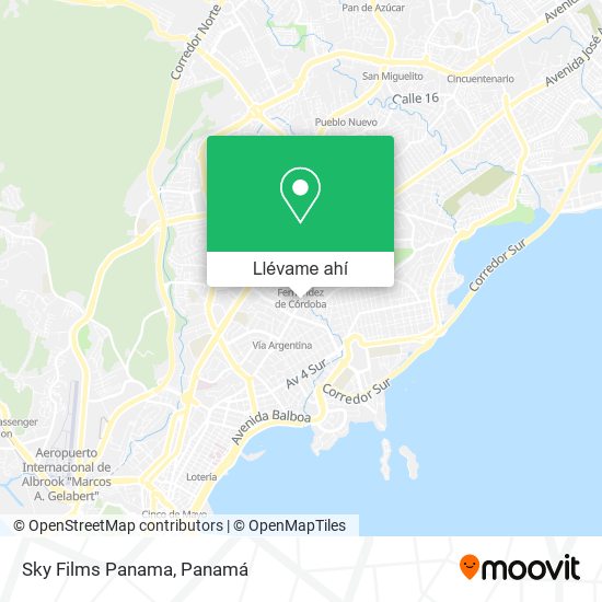 Mapa de Sky Films Panama