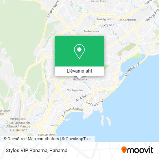 Mapa de Stylos VIP Panama