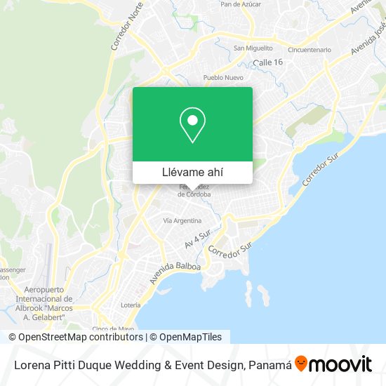Mapa de Lorena Pitti Duque Wedding & Event Design