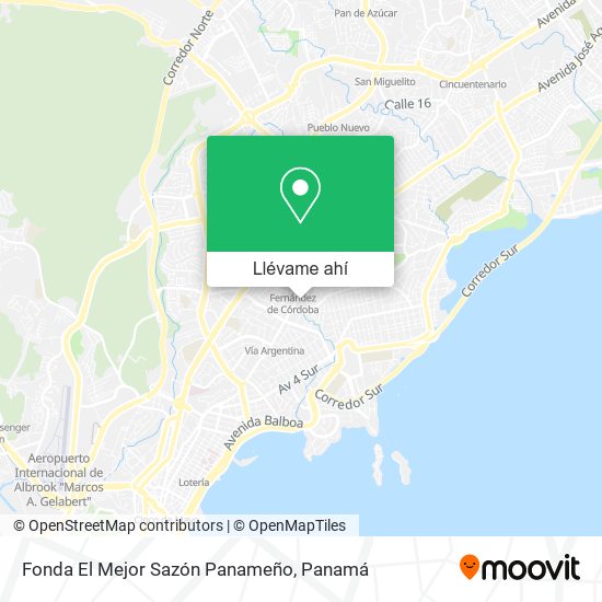 Mapa de Fonda El Mejor Sazón Panameño