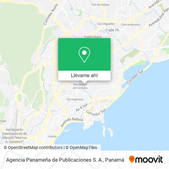 Mapa de Agencia Panameña de Publicaciones S. A.