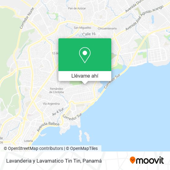 Mapa de Lavanderia y Lavamatico Tin Tin