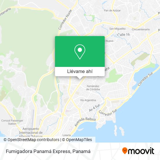 Mapa de Fumigadora Panamá Express