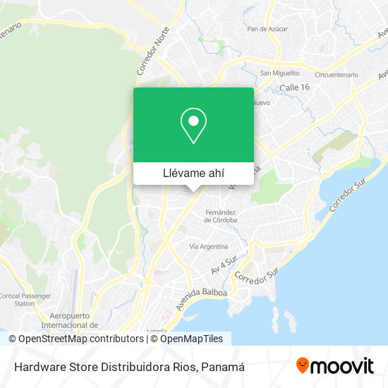Mapa de Hardware Store Distribuidora Rios