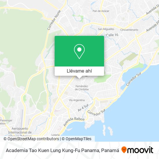 Mapa de Academia Tao Kuen Lung Kung-Fu Panama
