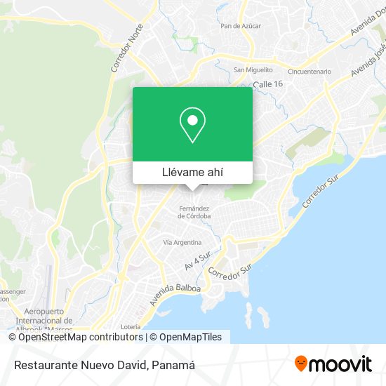 Mapa de Restaurante Nuevo David