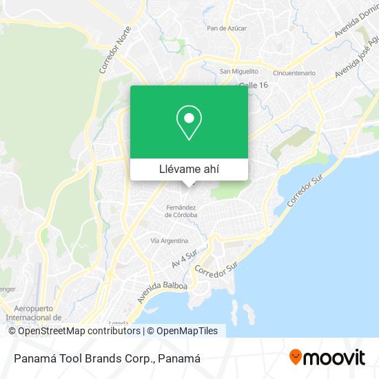 Mapa de Panamá Tool Brands Corp.