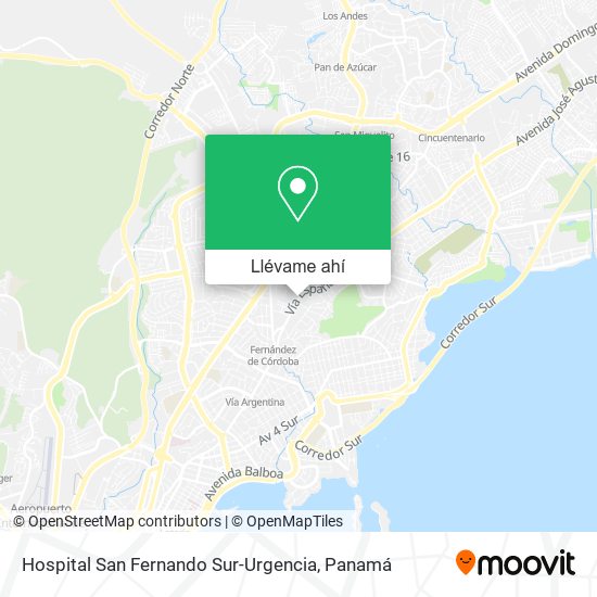 Mapa de Hospital San Fernando Sur-Urgencia