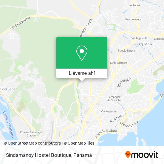 Mapa de Sindamanoy Hostel Boutique