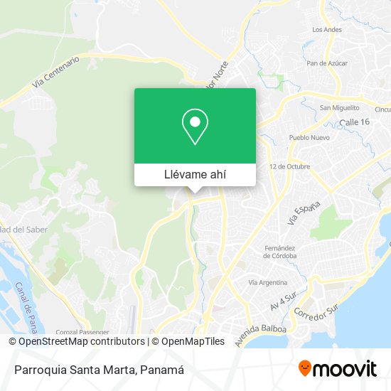 Mapa de Parroquia Santa Marta