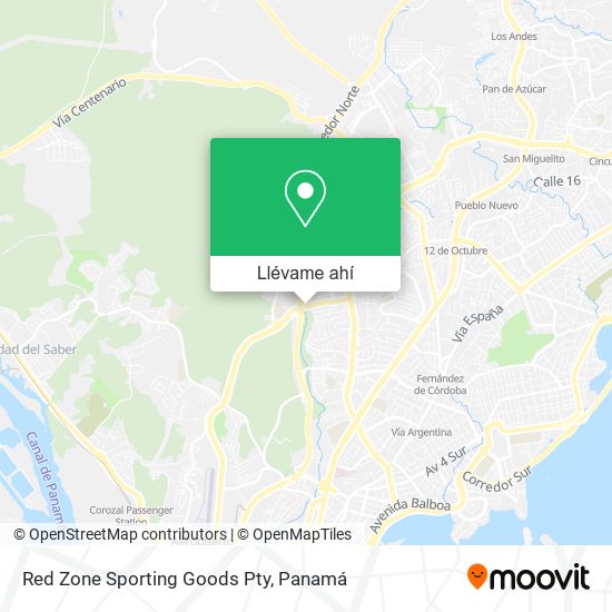 Mapa de Red Zone Sporting Goods Pty