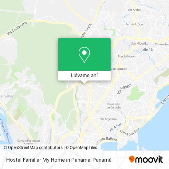 Mapa de Hostal Familiar My Home in Panama