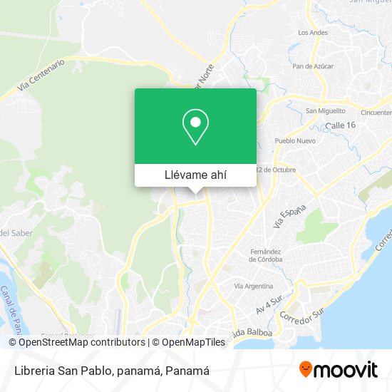 Mapa de Libreria San Pablo, panamá