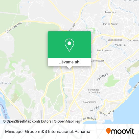 Mapa de Minisuper Group m&S Internacional