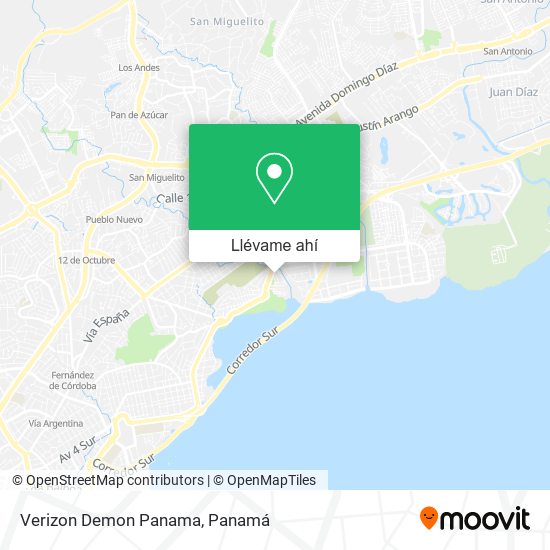 Mapa de Verizon Demon Panama