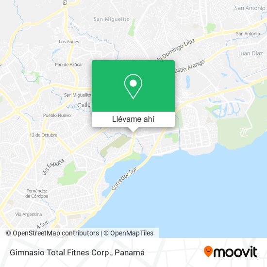Mapa de Gimnasio Total Fitnes Corp.
