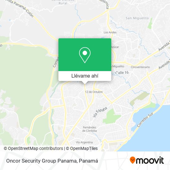 Mapa de Oncor Security Group Panama