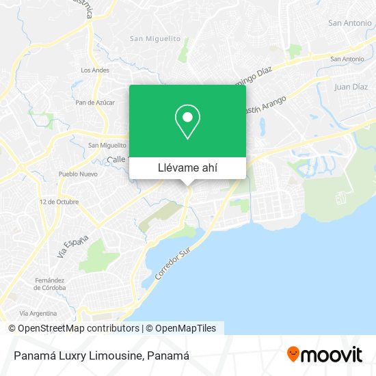 Mapa de Panamá Luxry Limousine