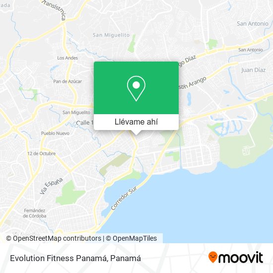 Mapa de Evolution Fitness Panamá