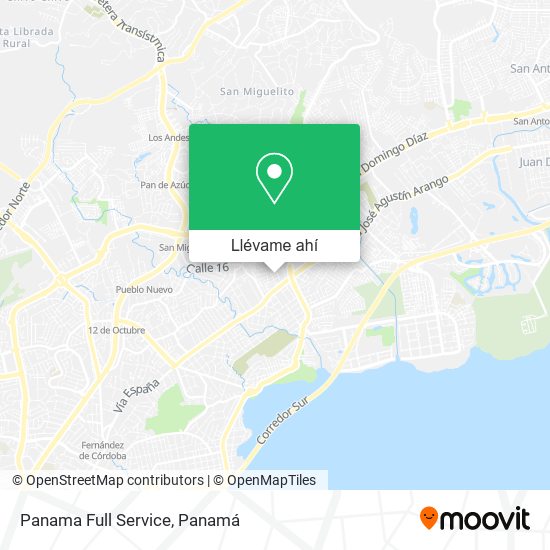 Mapa de Panama Full Service