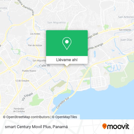 Mapa de smart Century Movil Plus