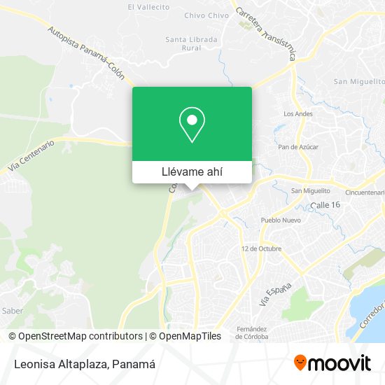 Mapa de Leonisa Altaplaza