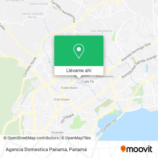 Mapa de Agencia Domestica Panama