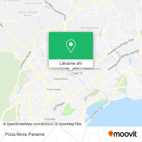 Mapa de Pizza Nova