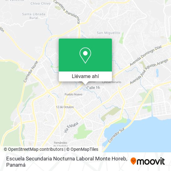 Mapa de Escuela Secundaria Nocturna Laboral Monte Horeb