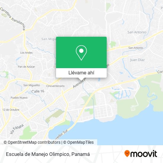 Mapa de Escuela de Manejo Olimpico