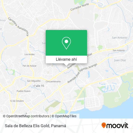 Mapa de Sala de Belleza Elis Gold