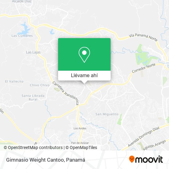 Mapa de Gimnasio Weight Cantoo