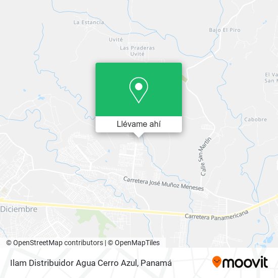 Mapa de Ilam Distribuidor Agua Cerro Azul