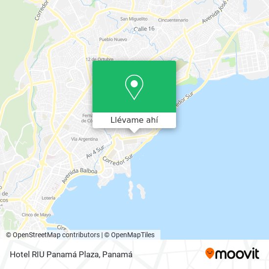 Mapa de Hotel RIU Panamá Plaza