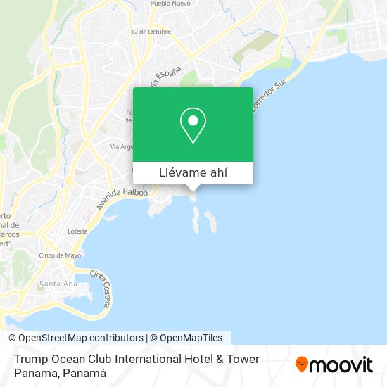 Mapa de Trump Ocean Club International Hotel & Tower Panama