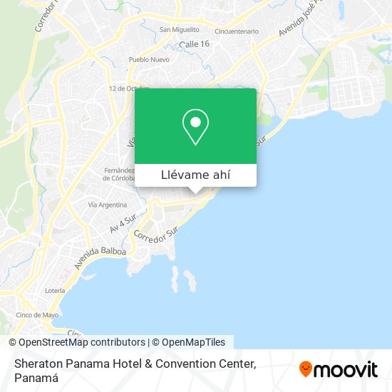 Mapa de Sheraton Panama Hotel & Convention Center