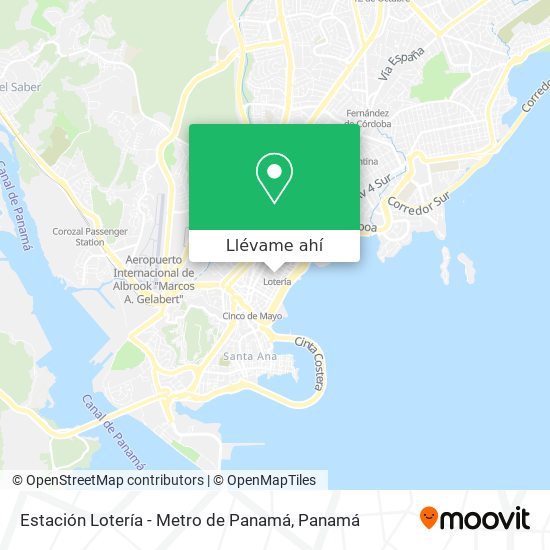 Mapa de Estación Lotería - Metro de Panamá