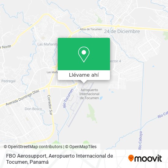 Mapa de FBO Aerosupport, Aeropuerto Internacional de Tocumen