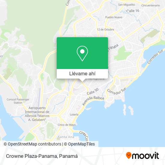 Mapa de Crowne Plaza-Panama