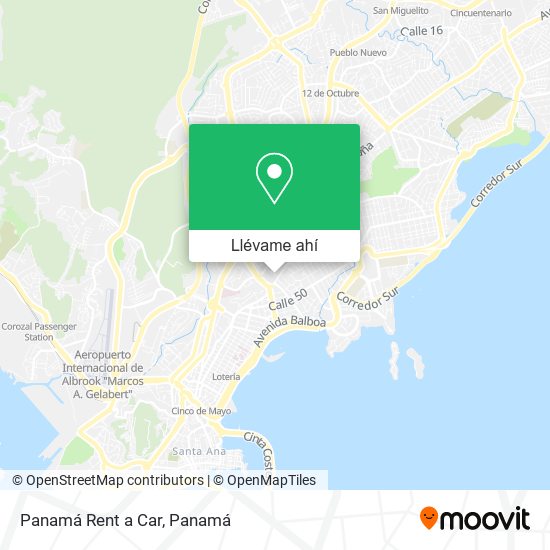 ¿Cómo llegar a Panamá Rent a Car en Pueblo Nuevo en autobús o metro?