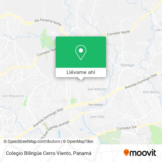 Mapa de Colegio Bilingüe Cerro Viento