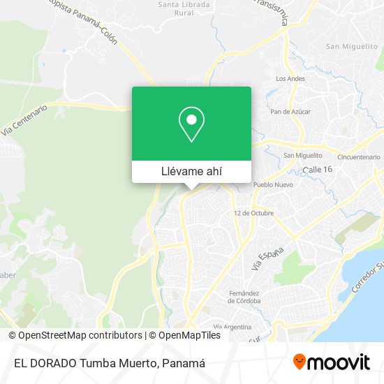 Mapa de EL DORADO  Tumba Muerto