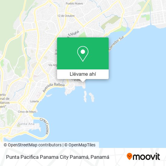Mapa de Punta Pacifica  Panama City  Panamá