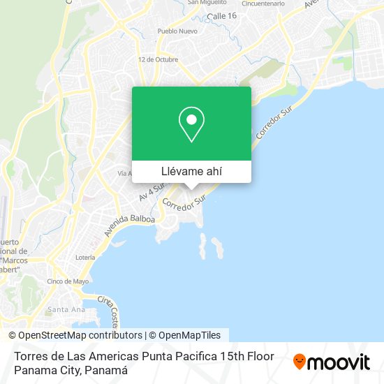 Mapa de Torres de Las Americas  Punta Pacifica  15th Floor  Panama City