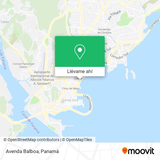 Mapa de Avenda Balboa