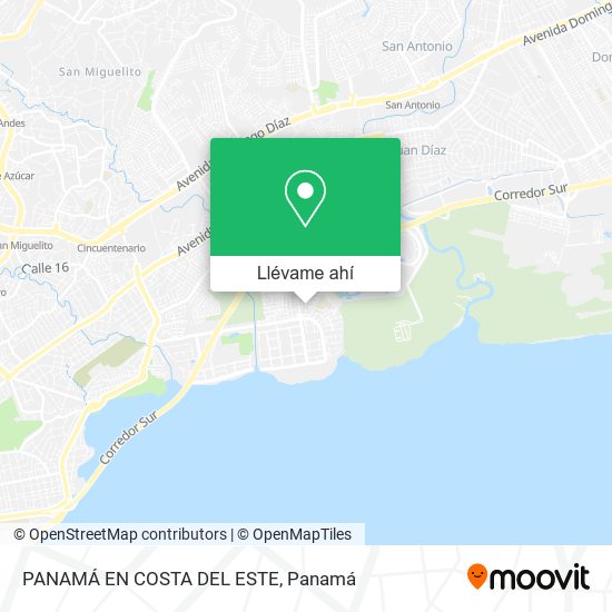 Mapa de PANAMÁ EN COSTA DEL ESTE